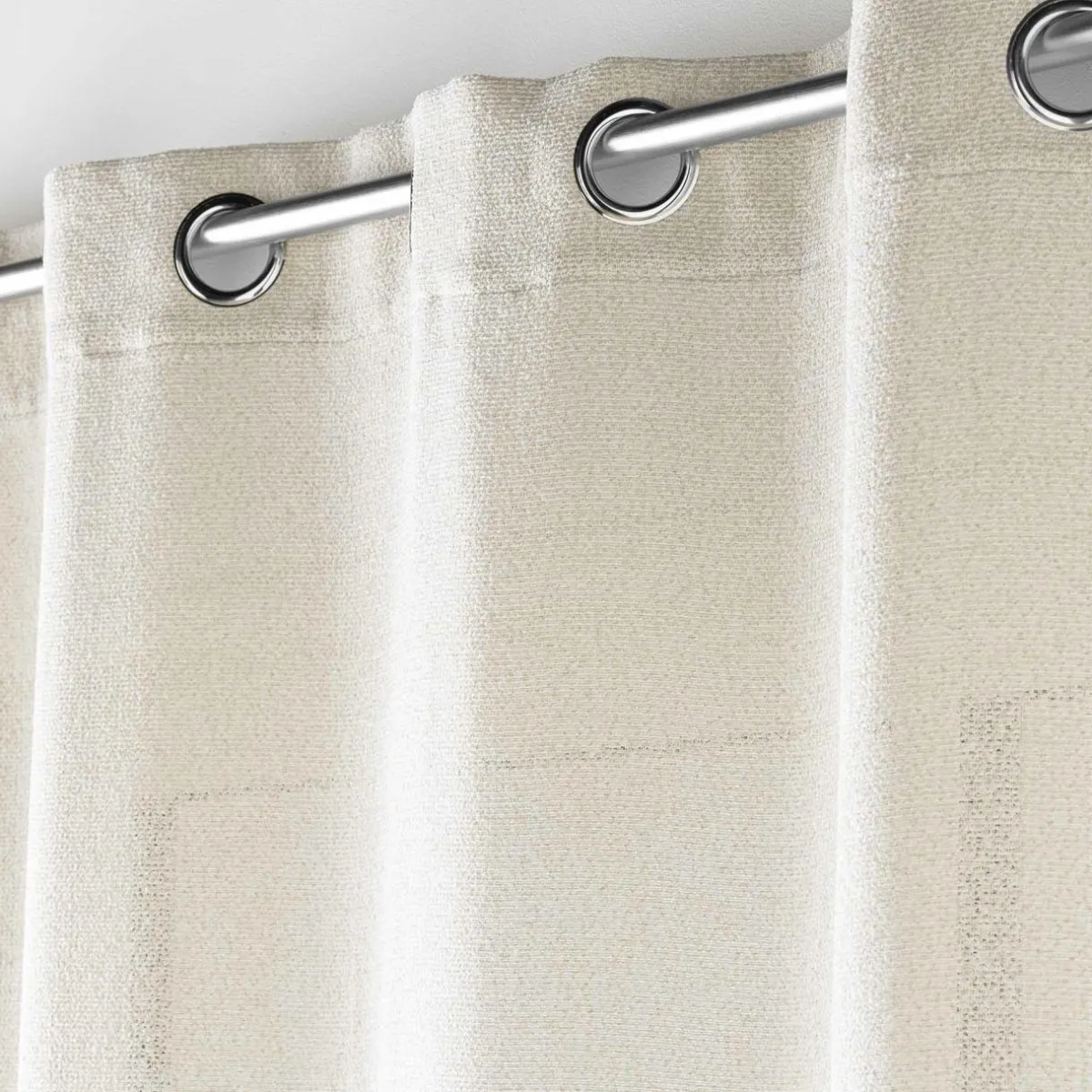 douceur d'intu017drieur Voilage œillets effet lainage (140 x 280 cm) Loulaine Beige New