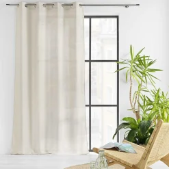 douceur d'intu017drieur Voilage œillets effet lainage (140 x 280 cm) Loulaine Beige New