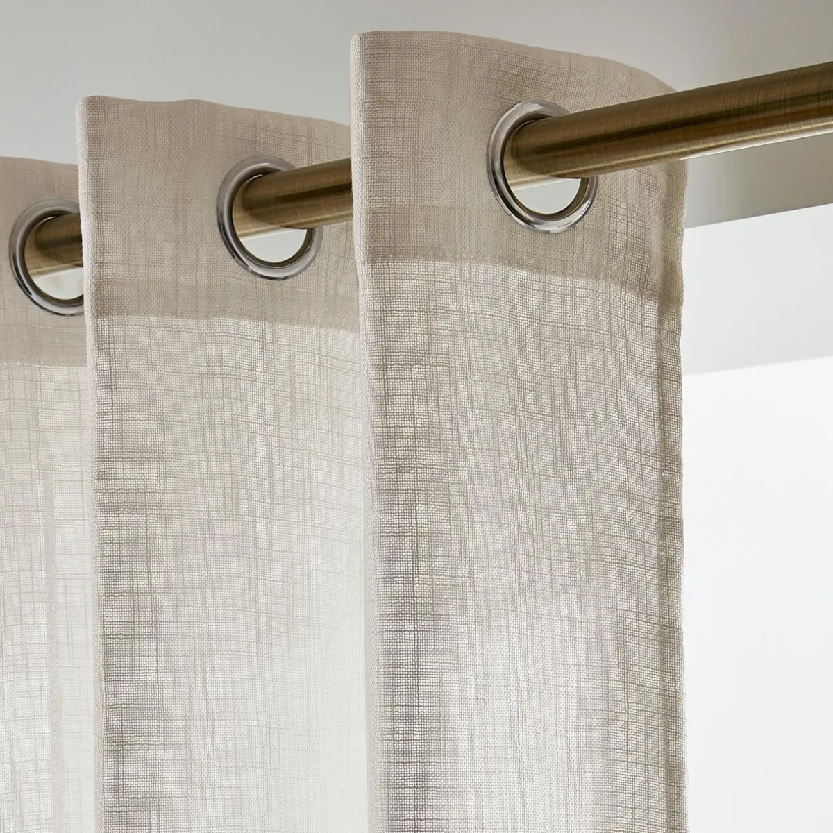EMINZA Voilage œillets effet lin (280 x 240 cm) Robin Beige Sale