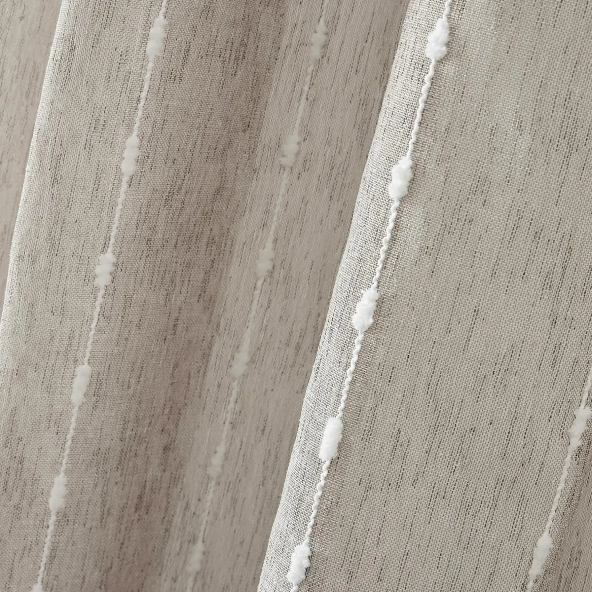 EMINZA Voilage œillets pompons (280 x 240 cm) Axel Beige New