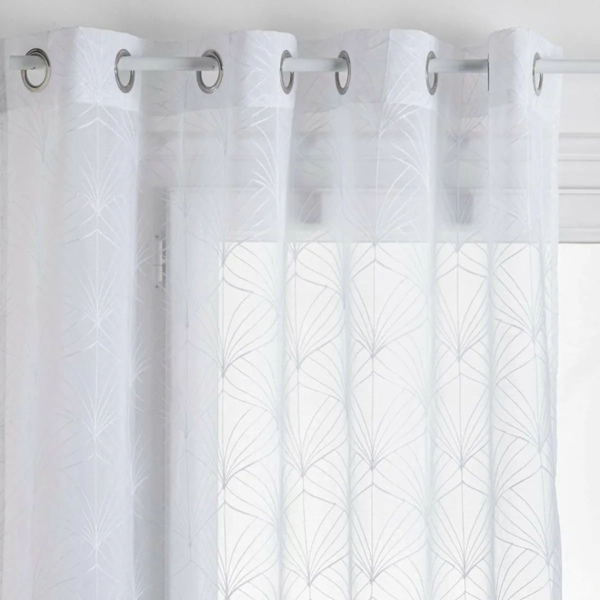 ATMOSPHERA Voilage oeillets (140 x 240 cm) Mia Blanc Clearance