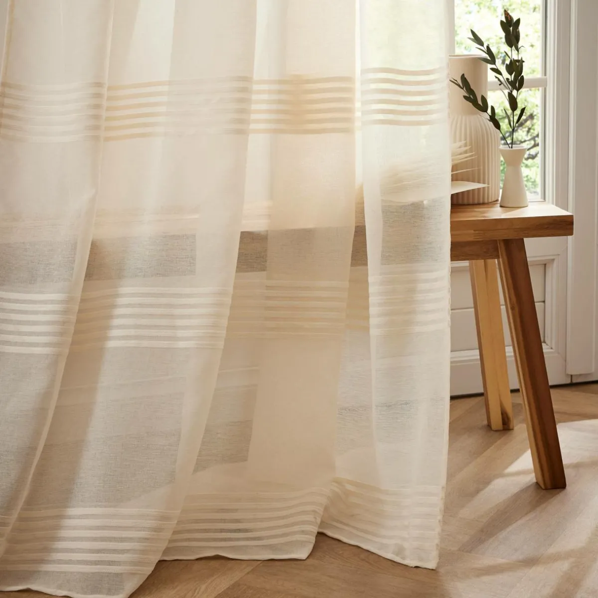 EMINZA Voilage oeillets (140 x 240 cm) Noé Beige New