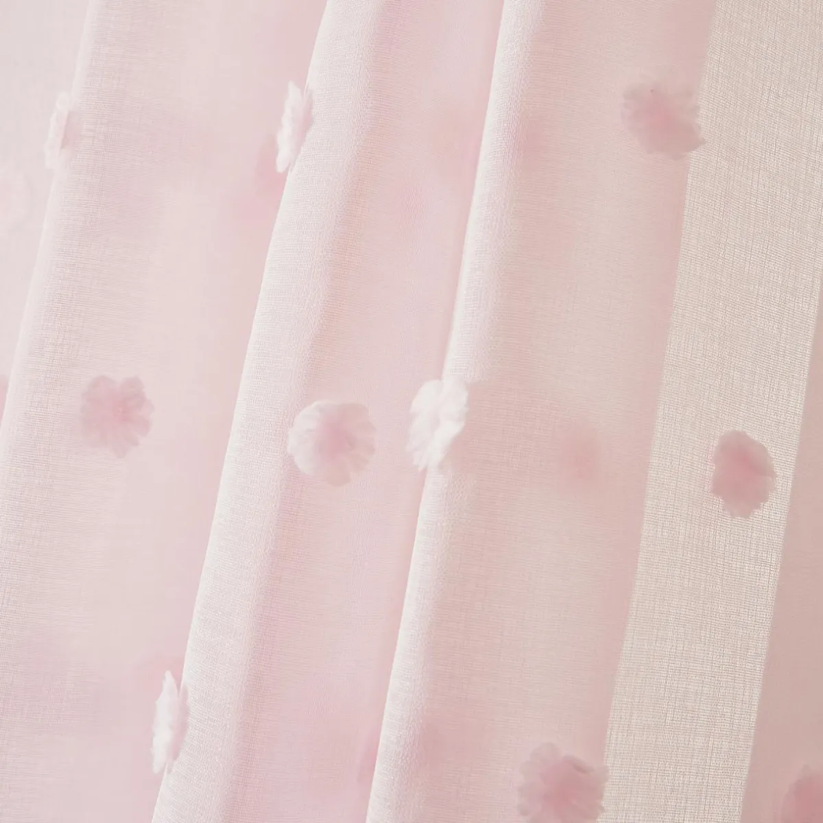 EMINZA Voilage oeillets pompons (140 x 280 cm) Emie Rose Sale