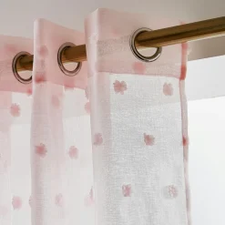 EMINZA Voilage oeillets pompons (140 x 280 cm) Emie Rose Sale