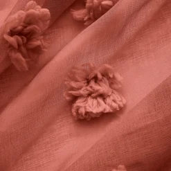 EMINZA Voilage oeillets pompons (140 x 240 cm) Suzie Terracotta Clearance