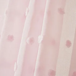 EMINZA Voilage oeillets pompons (140 x 240 cm) Emie Rose New