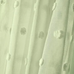 EMINZA Voilage oeillets pompons (140 x 280 cm) Emie Vert d'eau Vert d'eau New