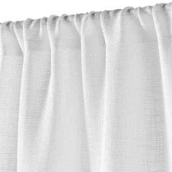 douceur d'intu017drieur Voilage passe tringle effet lin tissé (90 x 200 cm) Haltona Blanc Clearance