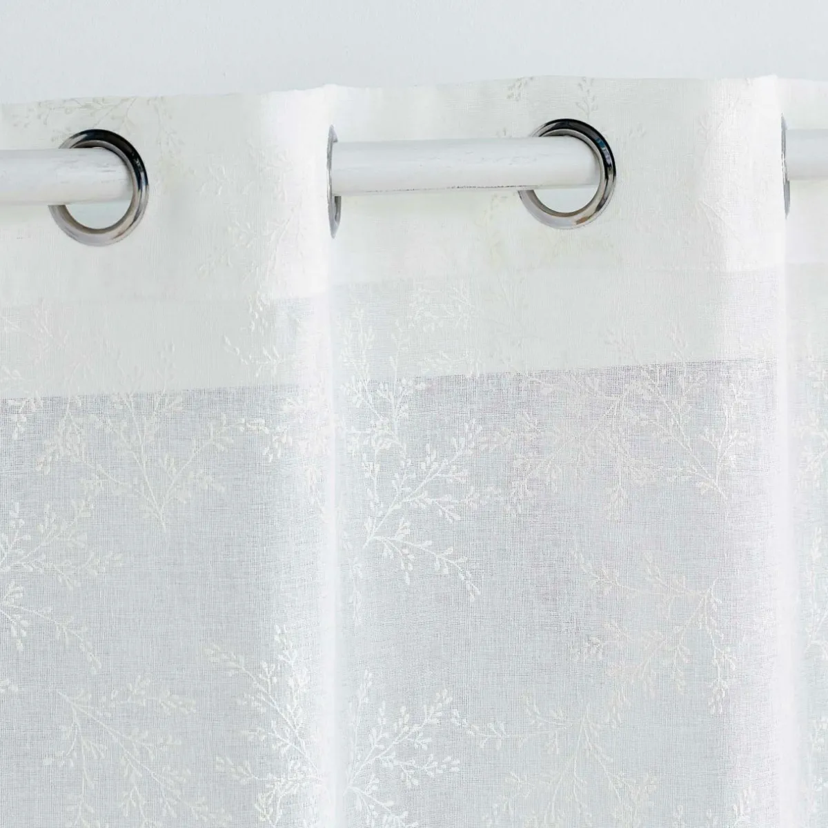 DOUCEUR D'INTERIEUR Voilage tissé (140 x 280 cm) Karla Blanc New