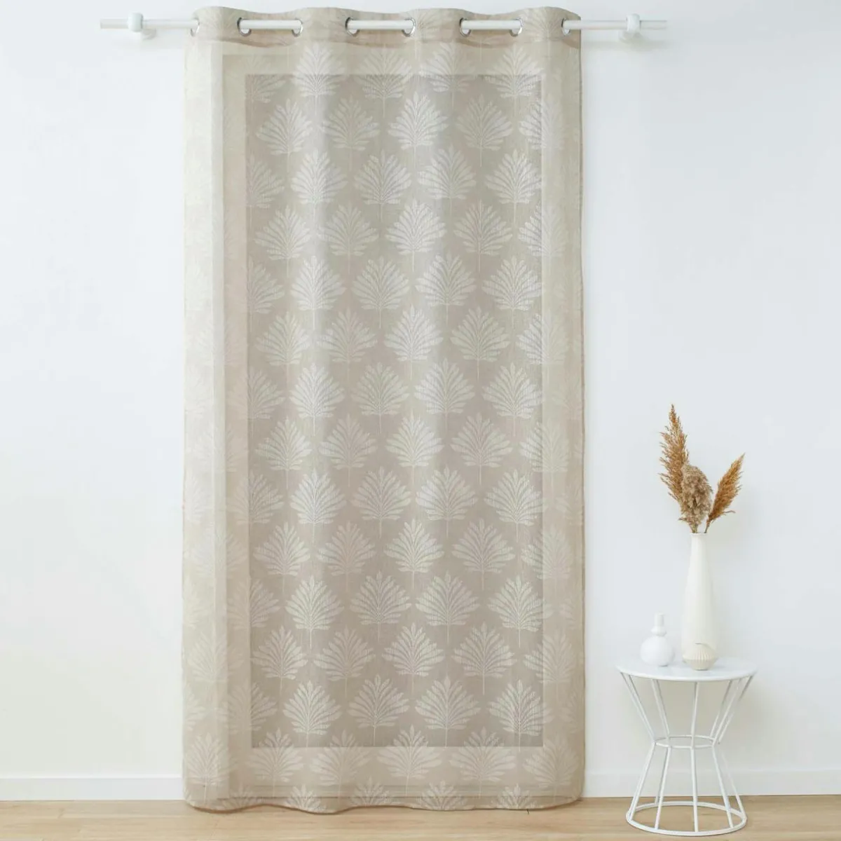 DOUCEUR D'INTERIEUR Voilage tissé (140 x 240 cm) Levita Taupe Discount