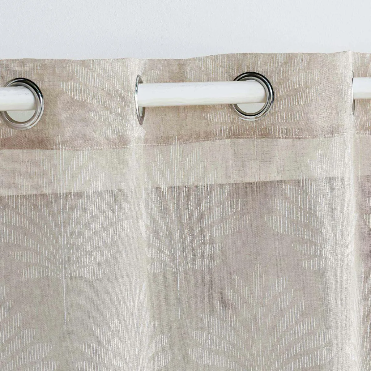 DOUCEUR D'INTERIEUR Voilage tissé (140 x 240 cm) Levita Taupe Discount