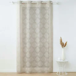 DOUCEUR D'INTERIEUR Voilage tissé (140 x 280 cm) Levita Taupe Discount