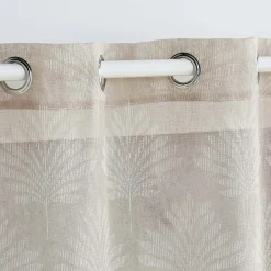 DOUCEUR D'INTERIEUR Voilage tissé (140 x 280 cm) Levita Taupe Discount
